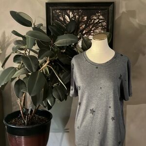 Splendid Gray Star Print T-Shirt